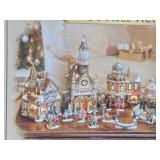 34-Piece Victorian Village "Grandeur Noel" Christmas Display