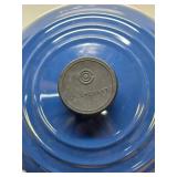 Larger Size Blue LE CREUSET Enameled Cooking Pot w/Lid