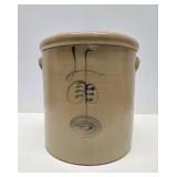 Antique 4 Gallon Salt Glaze Stoneware Crock - Hairline