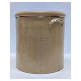 Antique 4 Gallon Salt Glaze Stoneware Crock - Hairline