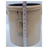 Antique 4 Gallon Salt Glaze Stoneware Crock - Hairline