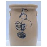 Antique 5 Gallon Salt Glaze Stoneware Churn