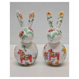 Group of Vintage Carved & Painted Wood Scandinavian Figures & Rabbits