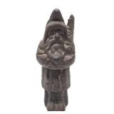 Original Old Vintage Santa Claus Cast Iron Coin Bank #1