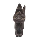 Original Old Vintage Santa Claus Cast Iron Coin Bank #2