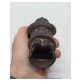 Original Old Vintage Santa Claus Cast Iron Coin Bank #2