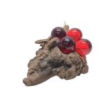 Mid Century Grape Cluster & Natural Root Display Sculpture