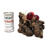 Mid Century Grape Cluster & Natural Root Display Sculpture