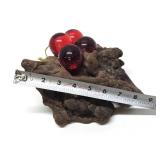 Mid Century Grape Cluster & Natural Root Display Sculpture