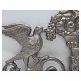 Large Ornate Cast Metal Wall Sculpture