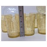 Collection of Original Vintage Pale yellow etc Depression Glass