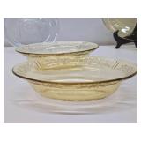 Collection of Original Vintage Pale yellow etc Depression Glass