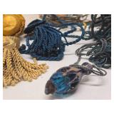 Estate Lot of Quality Vintage & Antique Tassels, Crocheted Purse & other Items