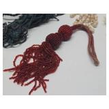 Estate Lot of Quality Vintage & Antique Tassels, Crocheted Purse & other Items