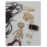 Estate Lot of Quality Vintage & Antique Tassels, Crocheted Purse & other Items
