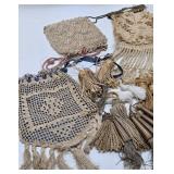 Estate Lot of Quality Vintage & Antique Tassels, Crocheted Purse & other Items