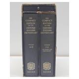Large Vintage Oxford Dictionary 2 Volume Box Set