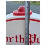 Nice Vintage NORTH POLE Sign Christmas Blowmold