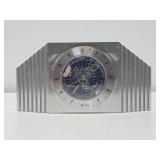 Heavy Chrome Deco BULOVA World Desk Clock