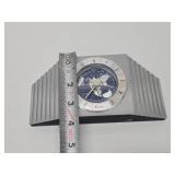 Heavy Chrome Deco BULOVA World Desk Clock