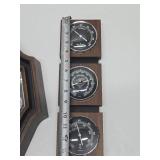 3 Vintage Mid Century Wall Barometers