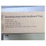 Brand New in Box FEZIBO Sit/Standup Desk w/ Keyboard Tray - Rustic Brown 48x24