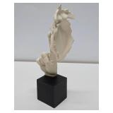 Very Nice Abstract Floating Face Sculpture w/Hushing Hand