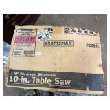 Brand New Unused CRAFTSMAN 3hp 10" Table Saw w/Rip Fence