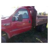 1999 Ford F450 4x4 Dump Truck W/V Snow Plow (Runs & Drives)
