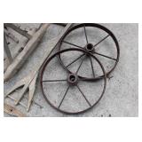 Early American Wooden Hand Plow – Disassembled with Iron Wheels