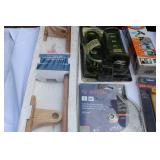 Mixed Utility Lot – Work Gloves, New Propane Torch with Cannister, Outdoor Power Stake & More
