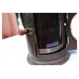 Vintage Antique Railway Lantern – 12" High, Sliding Red & Green Lenses