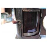 Vintage Antique Railway Lantern – 12" High, Sliding Red & Green Lenses
