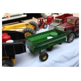 8 Mid Century Metal Toys Tonka Ertl etc Vintage Farm & Construction Toy Vehicle Lot – Mixed Metal & Plastic