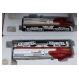 BNSF Twin Alco Engines and 4 Streamlined Passenger cars O Gauge