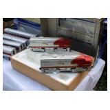 BNSF Twin Alco Engines and 4 Streamlined Passenger cars O Gauge