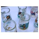 Lot of 17 Vintage Jelly Glasses – Muppets, Disney, Peanuts & Looney Tunes (Mid-1990s)