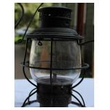 2 Kerosene Lanterns Lamps NYCS Handlan St. Louis Red Glass ADLAKE