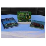Tractor Book & Toy Collection – 3 Books + 6 Tractors Including John Deere Tin Box with Wrench