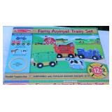 Melissa & Doug Wooden Train Set – 3 Train Pieces + 8 Track Sections