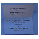 Jeff Brunet Miniature Duck Decoy Collection – Set of 11 Handcrafted Pieces