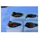 Jeff Brunet Miniature Duck Decoy Collection – Set of 11 Handcrafted Pieces