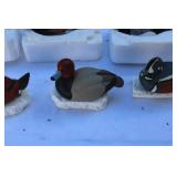 Jeff Brunet Miniature Duck Decoy Collection – Set of 11 Handcrafted Pieces