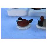 Jeff Brunet Miniature Duck Decoy Collection – Set of 11 Handcrafted Pieces