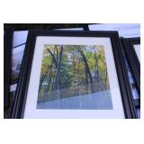 Collection of Framed Outdoor Hunting Prints Bird Statue and Signboard