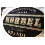 Korbel Brandy Metal Advertising Sign – 24" x 13"