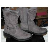 Torrid “B” Grey Lace-Back Boots – Size 10.5W, In Box