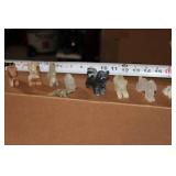 Stone Carved Animal Figurine Collection – 9 Pieces Including Frog, Owl, Unicorn & More