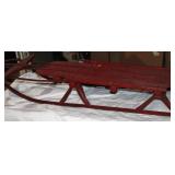 Vintage Wooden Sled with Steel Runners – 45" x 11.5"