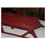 Vintage Wooden Sled with Steel Runners – 45" x 11.5"